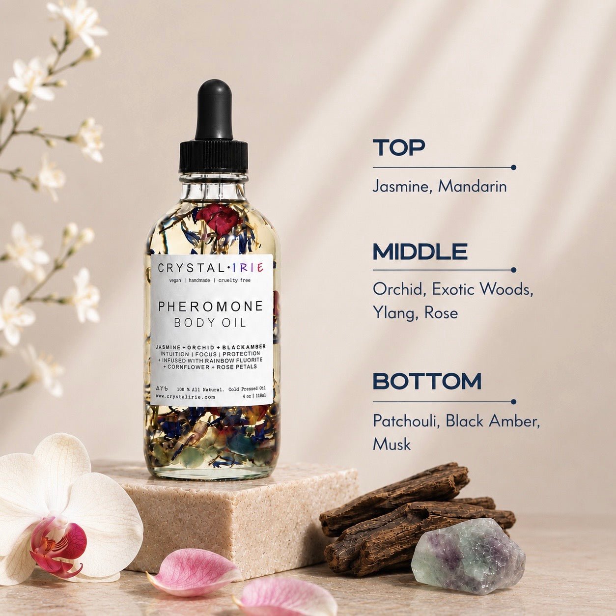 Pheromone Body Oil - Crystal Irie