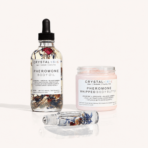 Pheromone Trio | Body Butter, Body Oil & Roll-On Perfume - Crystal Irie