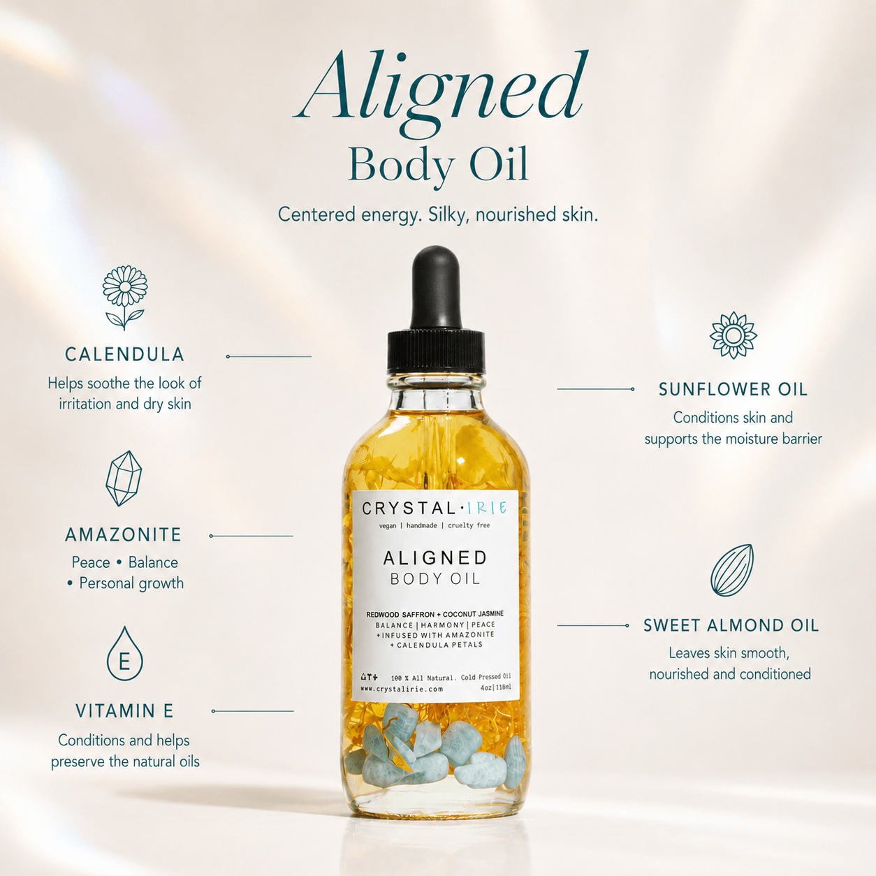 Aligned Body Oil - Crystal Irie